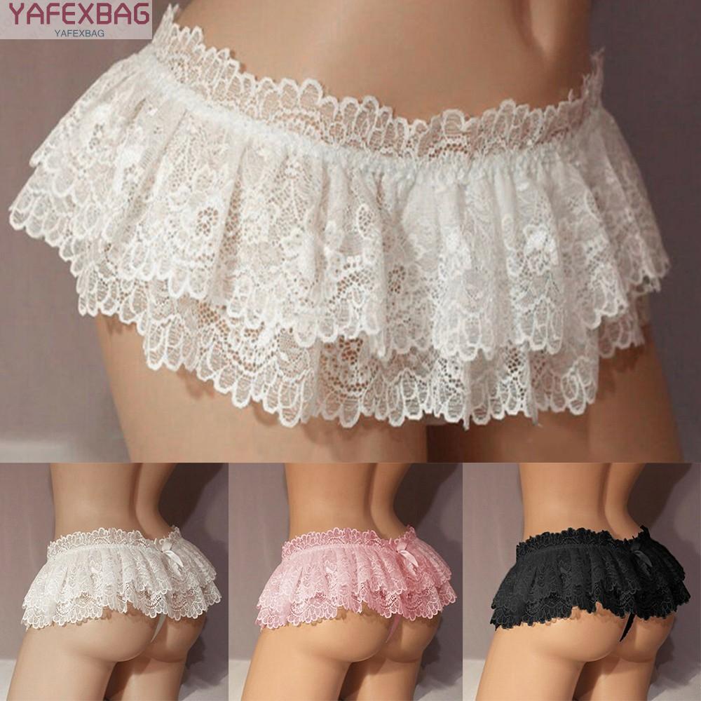 Women Sexy Lace Puffy Panties Knickers Underwear Lingerie G-String Thong  S~2XL