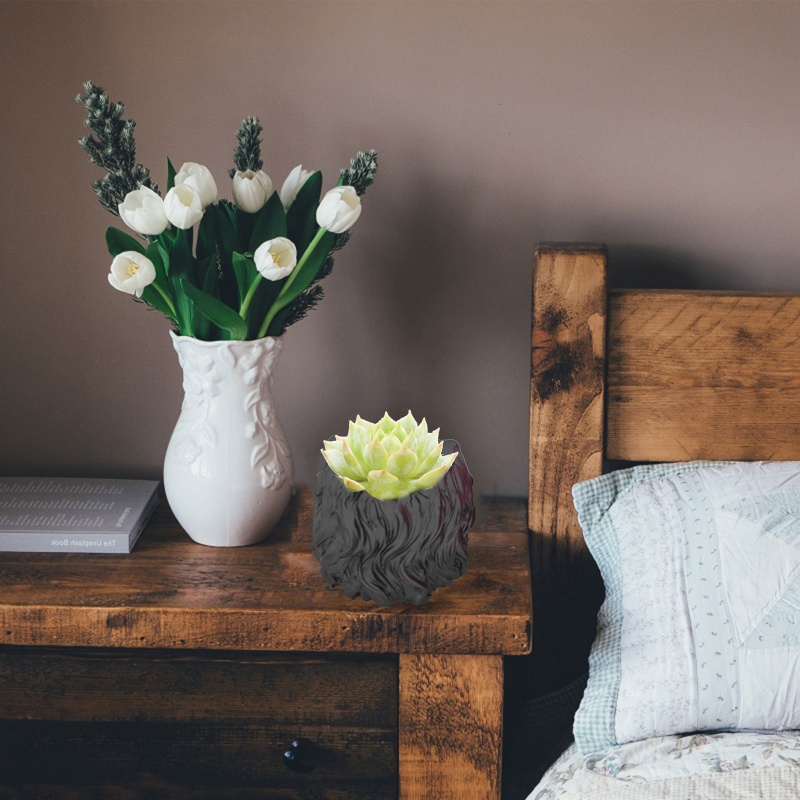 Khuôn Silicone Hình Đầu Sư Tử Làm Chậu Hoa DIY