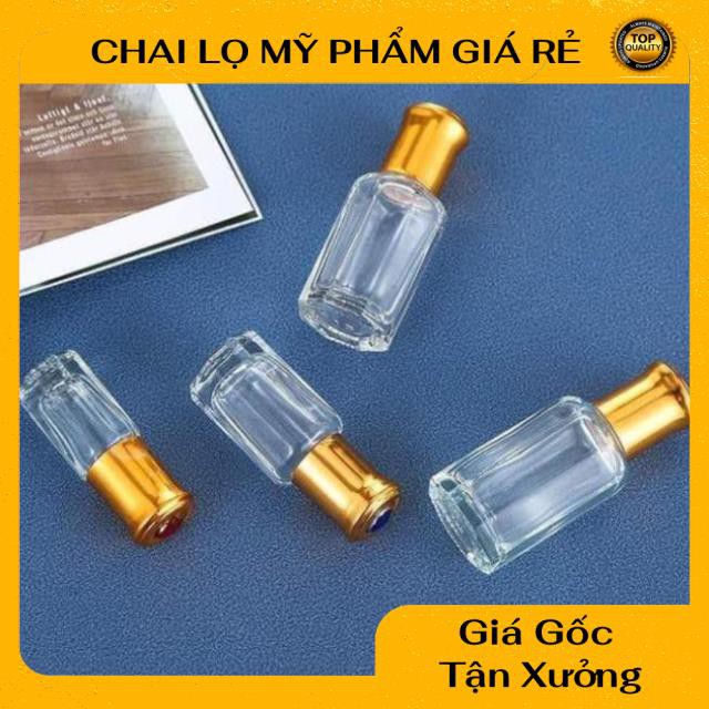 [3ml/6ml] Vỏ Lọ chiết nước hoa Dubai bi lăn Ruby rỗng / chai lọ đựng nước hoa