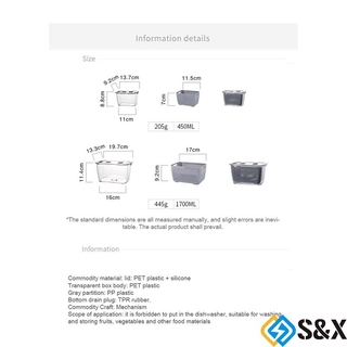 Vegetable Fruit Drain Basket Storage Basket Fridge Keep Fresh Box Kitchen Colander