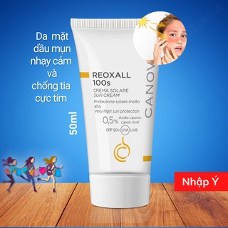 Kem chống nắng cho Da Mặt nhạy cảm kích ứng CANOVA 100S bảo vệ da hàng ngày tia cực tím chống lão hóa da