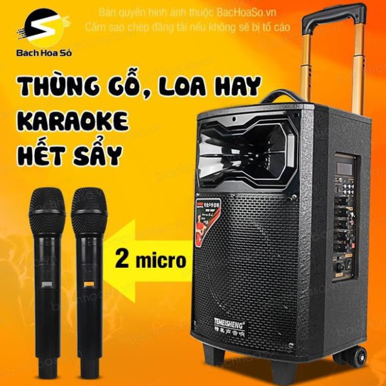 Loa kéo cao cấp TEMEIGHENG QX-0831 tặng 2 micro KO DÂY +