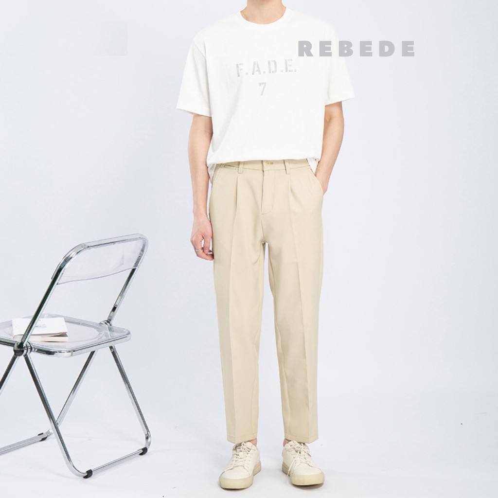 Quần baggy nam ống rộng màu đen, xám dáng suông unisex, vải NANO PREMIUM Hàn quốc- Rebede | BigBuy360 - bigbuy360.vn