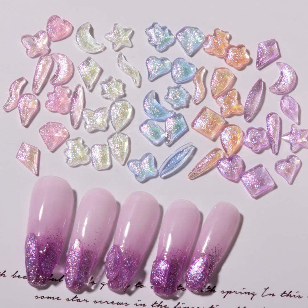 USNOW Set 100 Hạt Đá Lấp Lánh Đính Móng Tay Nghệ Thuật Charms
