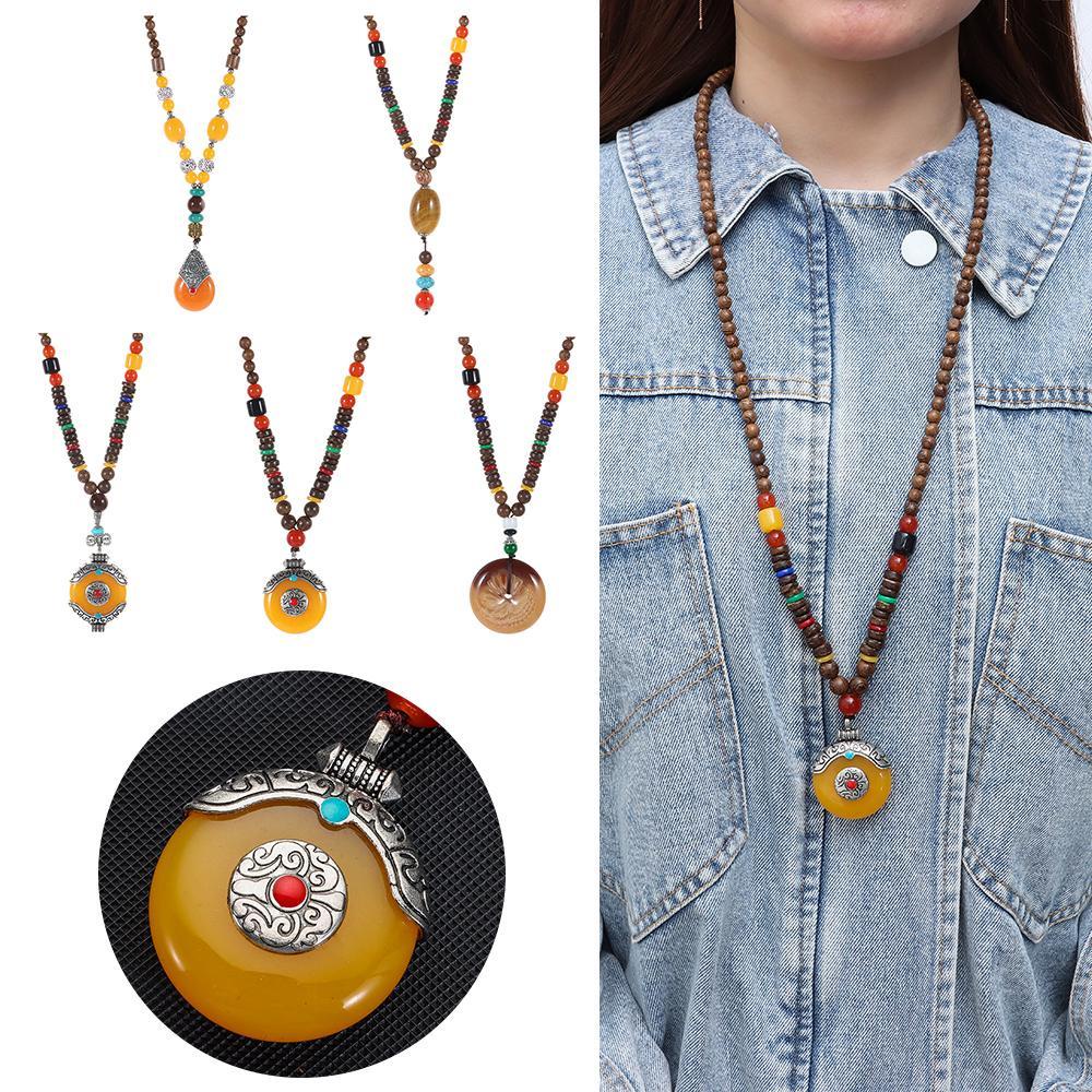 NIUYOU Vòng cổ Phật Giáo Phong Cách Boho