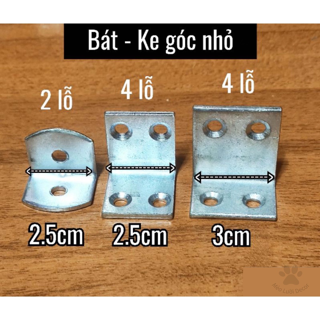 Bát giá đỡ, Ke vuông góc DÀY bản rộng 2F, 2.5F, 3F, 5F, 1T