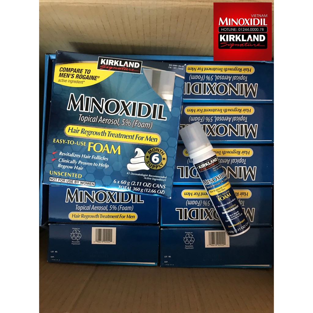 Thuốc mọc râu Minoxidil 5% Combo 3 Foam