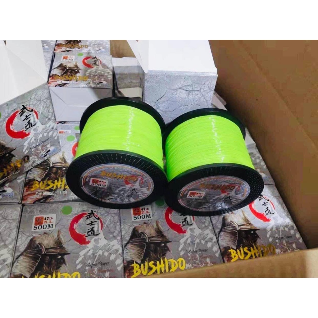 Dây cước Bushido 500M - chuyên cho câu giải, câu sông - Dây siêu dai, chịu lực CỰC KHỦNG