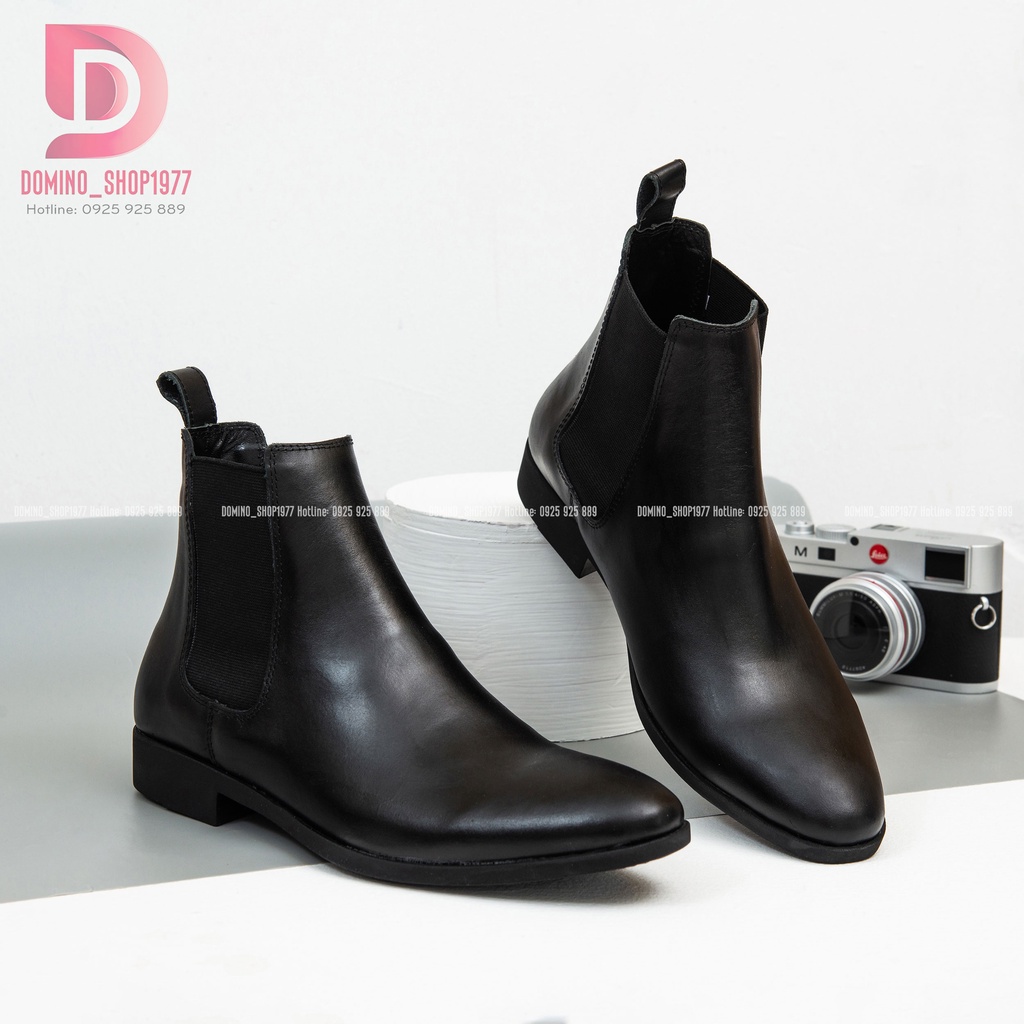 Giày Nam Chelsea Boots Da bò Cao Cấp Không Nhăn Phong Cách Lịch Lãm sản xuất 2022