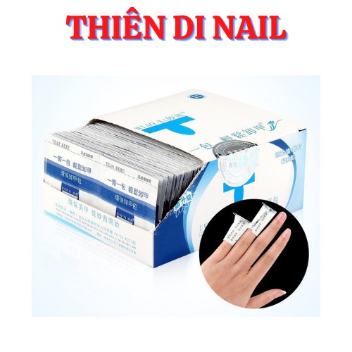 Giấy ủ tháo gel siêu nhanh, giấy bạc ủ móng Thiên Di Nail