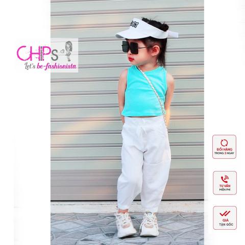 Set Đồ Mùa Hè Bé Gái Áo Croptop Ôm Body Quần Legging Đáng Yêu