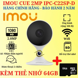 Camera Wifi IP IMOU CUE 2E-D Full HD 2.0MP phát hiện chuyển động, cảnh báo thông minh, lỗi 1 đổi 1 nếu sp lỗi