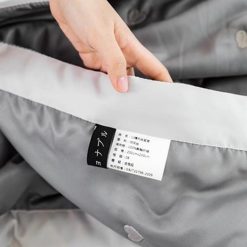 Chăn hè cotton lụa thêu tim cao cấp mềm mịn size 2mx2m2 Dreamhome