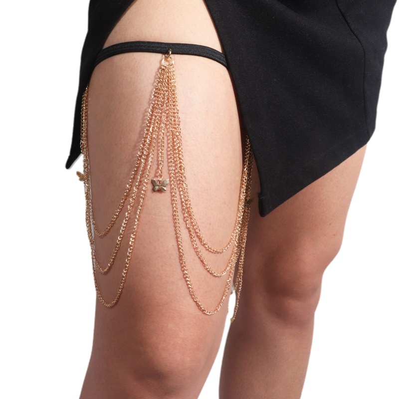 Dây Xích Đeo Đùi Hình Bướm Phong Cách Gothic Gợi Cảm Cho Nữ