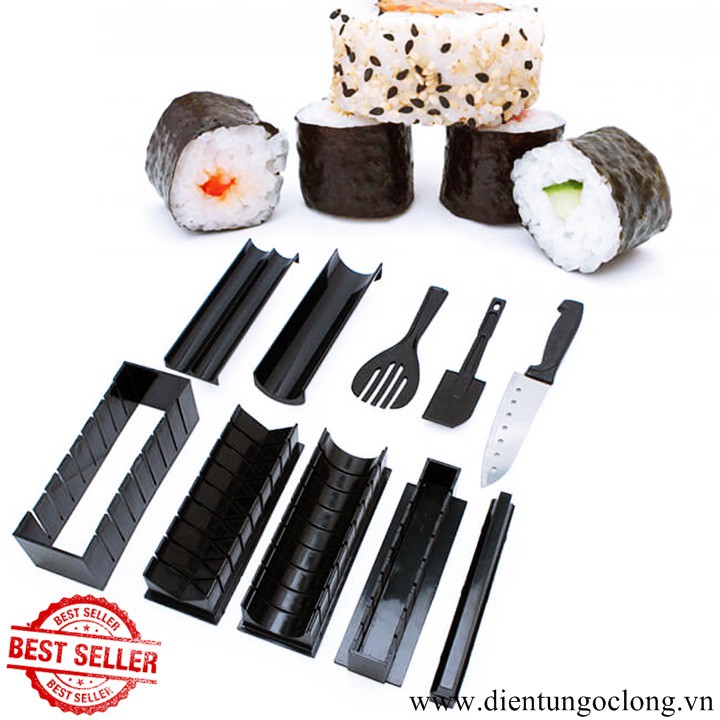 Bộ Dụng Cụ Làm Sushi Cao Cấp 10 Món Không Kèm Dao