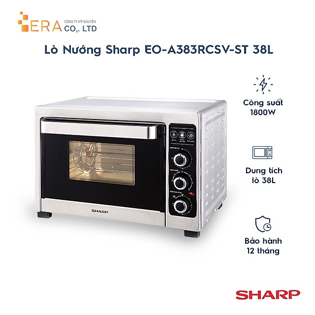 Lò Nướng Sharp EO-A383RCSV-ST (38L) - HÀNG CHÍNH HÃNG