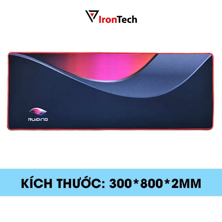 Lót chuột gaming cỡ lớn 80x30cm IronTech bàn di chuột chống trượt chống thấm chuyên game thích hợp mọi loại chuột quang