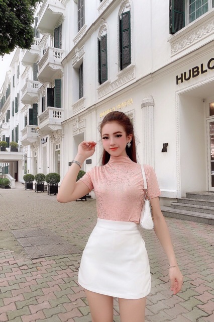 áo nhũ chữ, áo thun đẹp tay ngắn cổ 3 phân sang chảnh