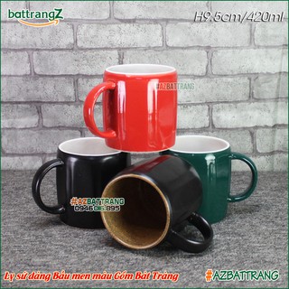 [MEN GỐM] Ly cốc sứ Bát Tràng dáng Bầu men màu Gốm Bát Tràng AZ