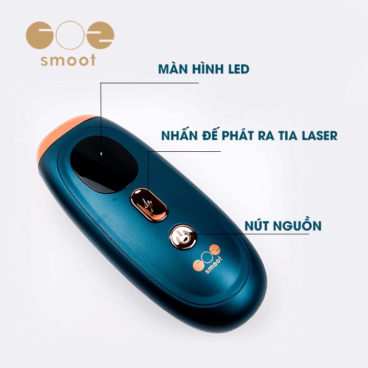 Máy triệt lông vĩnh viễn SMOOT 🌸 tặng kèm 01 gel+ 01 kính+ 01 dao cạo 🌸 công nghệ cao cấp mới giúp trẻ hóa làn da