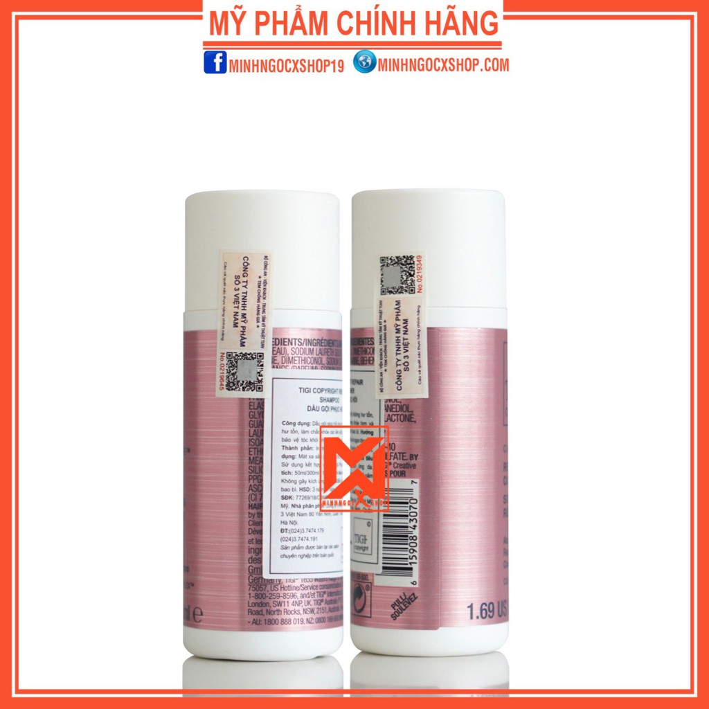 Dầu xả phục hồi TIGI COPYRIGHT REPAIR 50ml chính hãng