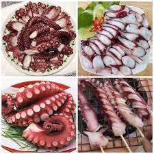 Râu bạch tuộc khổng lồ nướng, xào,... Gói 1Kg/ Gói 500g