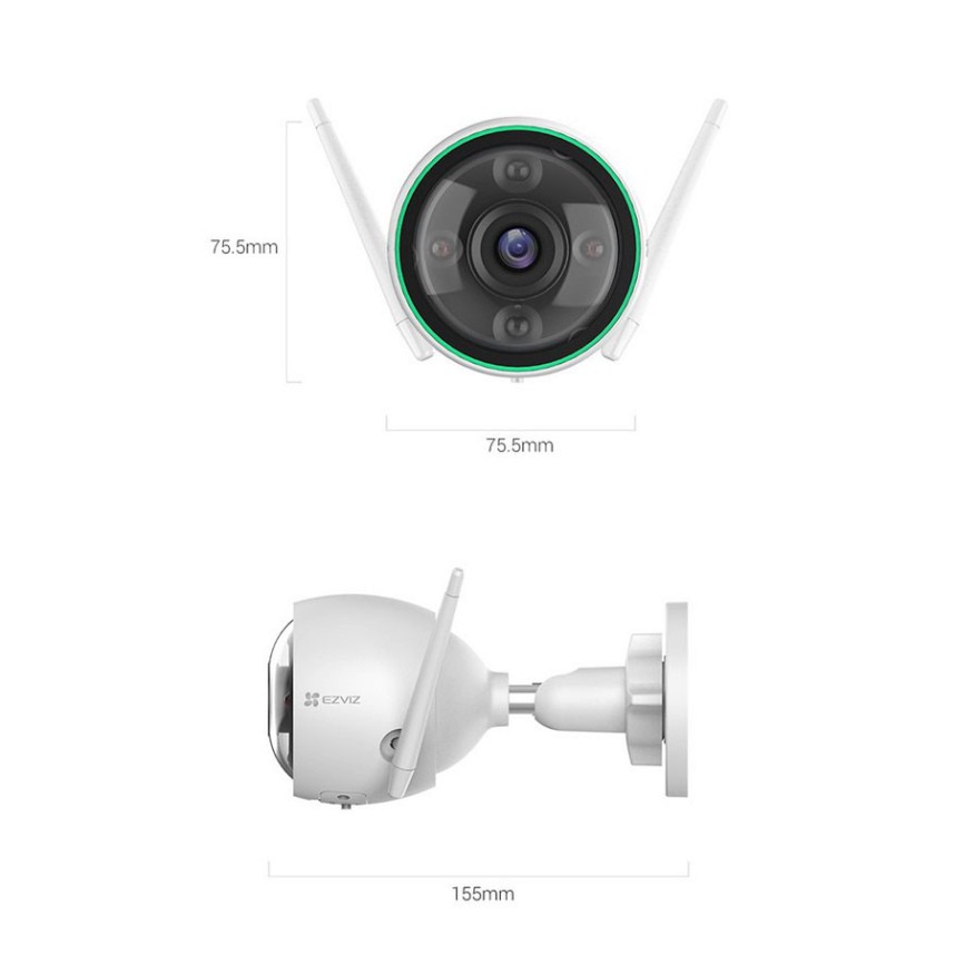 Camera Wifi Ezviz C3N 1080P - có màu ban đêm, tích hợp AI - Bảo Hành 2 Năm