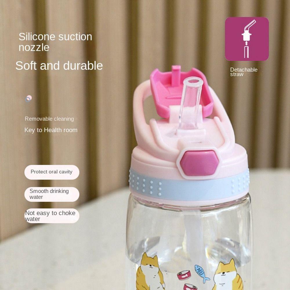 Bình Nước Thể Thao 480ML Họa Tiết Hoạt Hình Dễ Thương