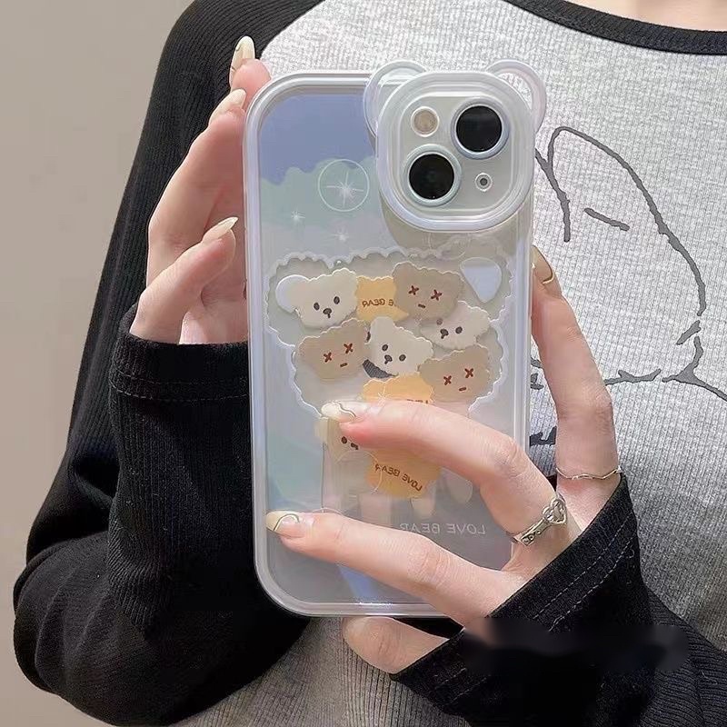 Ốp Iphone Bear Xanh 13 Pro Max/13/13 Pro/12 Pro Max/12/212 Pro/11 Pro Max/11/Xs Max/X/Xs/8 Plus/7 Plus