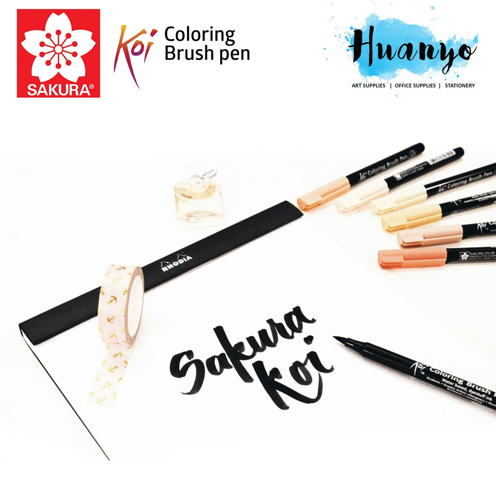 Bút Cọ Sakura KOI Coloring Brush Pen Từ Nhật Bản (BẢNG MÀU 4/4)