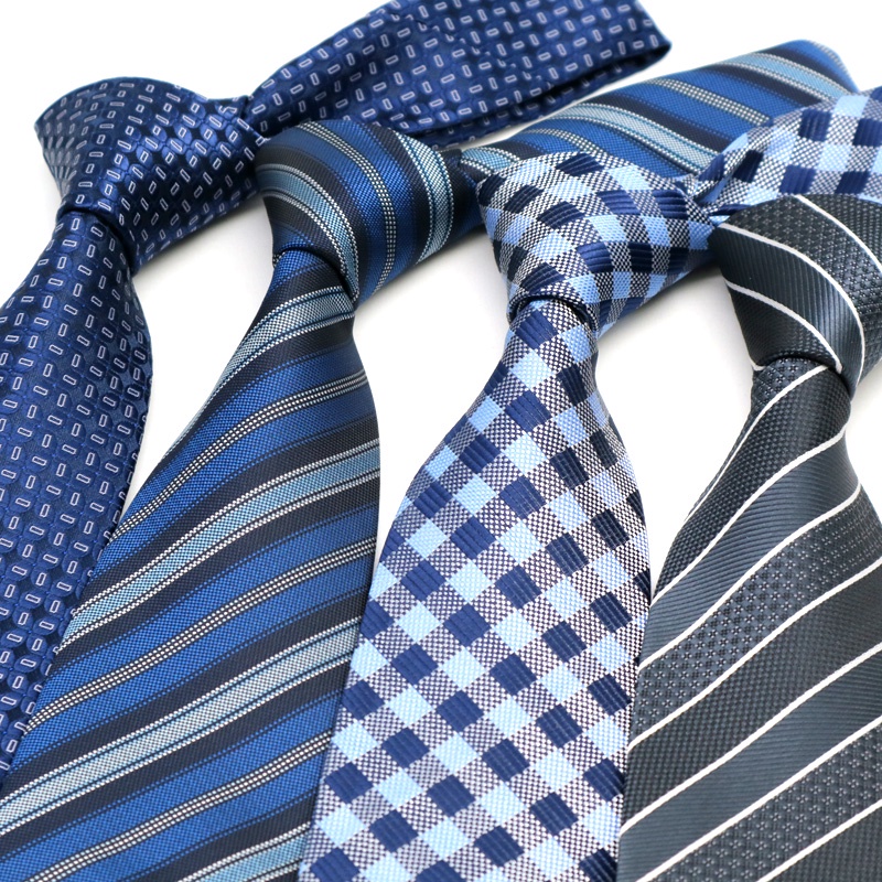 Cà Vạt 8CM Họa Tiết Sọc Caro Thời Trang Lịch Lãm Cho Nam