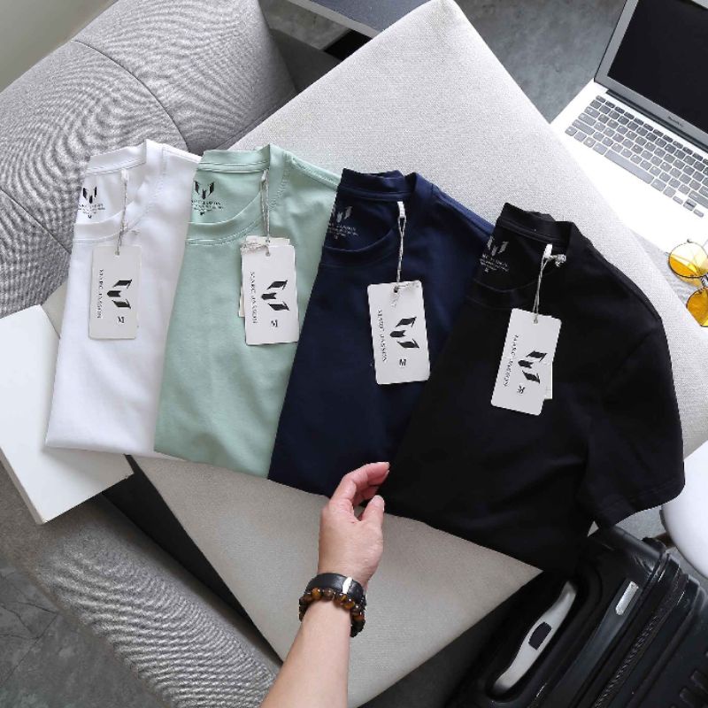 Áo Cổ Tròn , Áo Thun Nam Ngắn Tay Có Cổ Cotton Full Basic