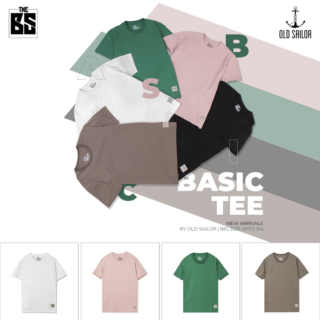 Áo thun nam basic Old Sailor - O.S.L BASIC TEE - Big Size upto 4XL
