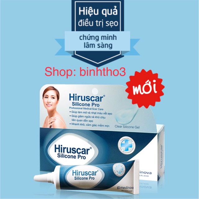 Gel hỗ trợ trị sẹo HIRUSCAR SILICONE PRO - hỗ trợ xử lý sẹo