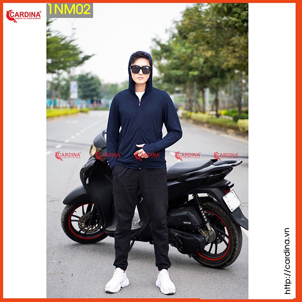 Áo chống nắng nam CARDINA 2 lớp chất thun lạnh cao cấp viền thể thao chống tia UV thiết kế lưới tản nhiệt 2NM02 | BigBuy360 - bigbuy360.vn