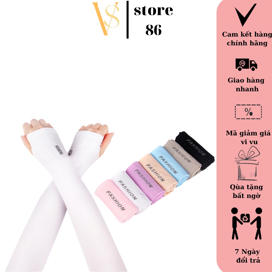 Găng tay chống nắng xỏ ngón Hàn Quốc - Bao tay đi phượt siêu mát chống tia UV VS STORE
