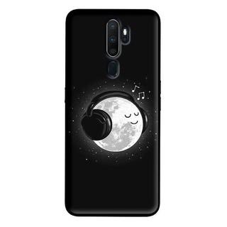 Ốp Lưng Oppo A5 2020, A9 2020 - Mặt Trăng Nghe Nhạc