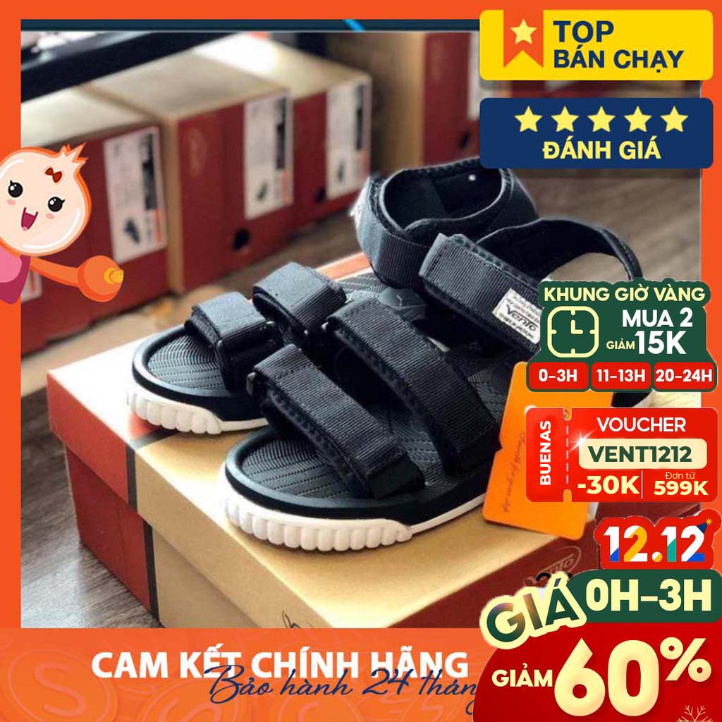 GIÀY SANDAL VENTO CHÍNH HÃNG 9801-ĐEN TRẮNG [ẢNH THẬT-Full size 35-44]  [SANDAL NAM NỮ]