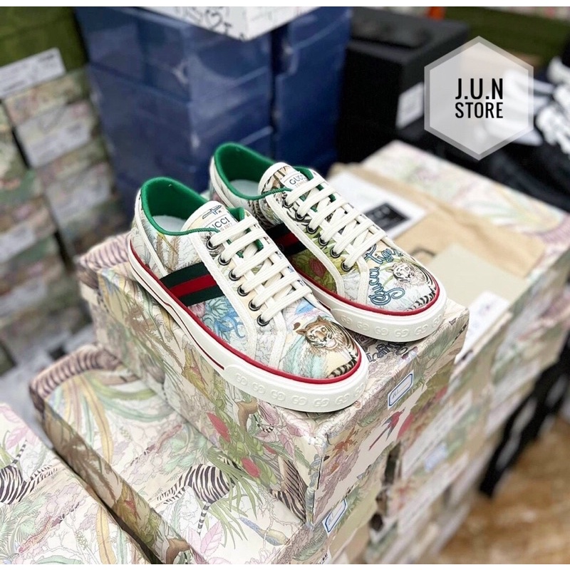 GIÀY GUCI HỔ TENIS 1977 SNEAKER LAI AU [ FREESHIP + BOX ]