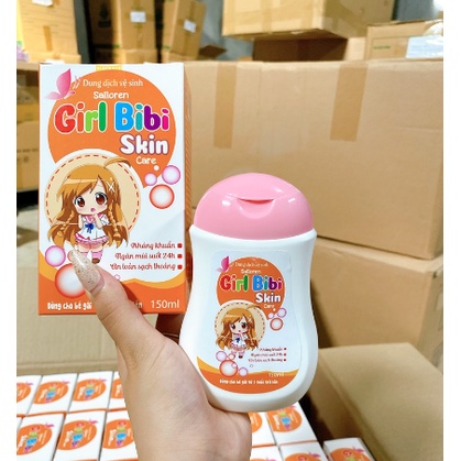 Dung dịch vệ sinh trẻ em kháng khuẩn GIRL BIBI ngăn mùi hôi giảm nấm ngứa cho bé LAHUTU