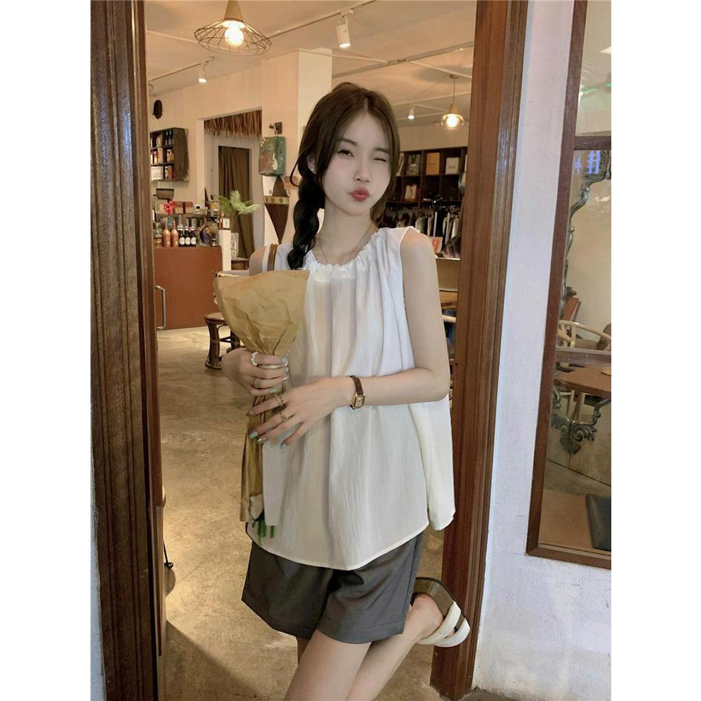 Áo Yếm Cột Dây Dáng Rộng Đơn Giản 63165