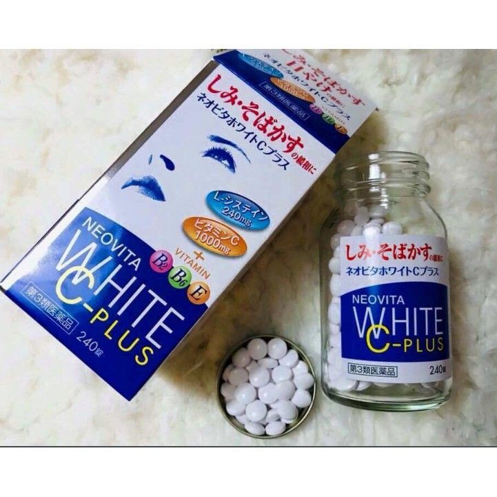 Viên Uống Trắng Da, Trị Nám Vita White Plus- Nhật Bản Hộp 240 Viên