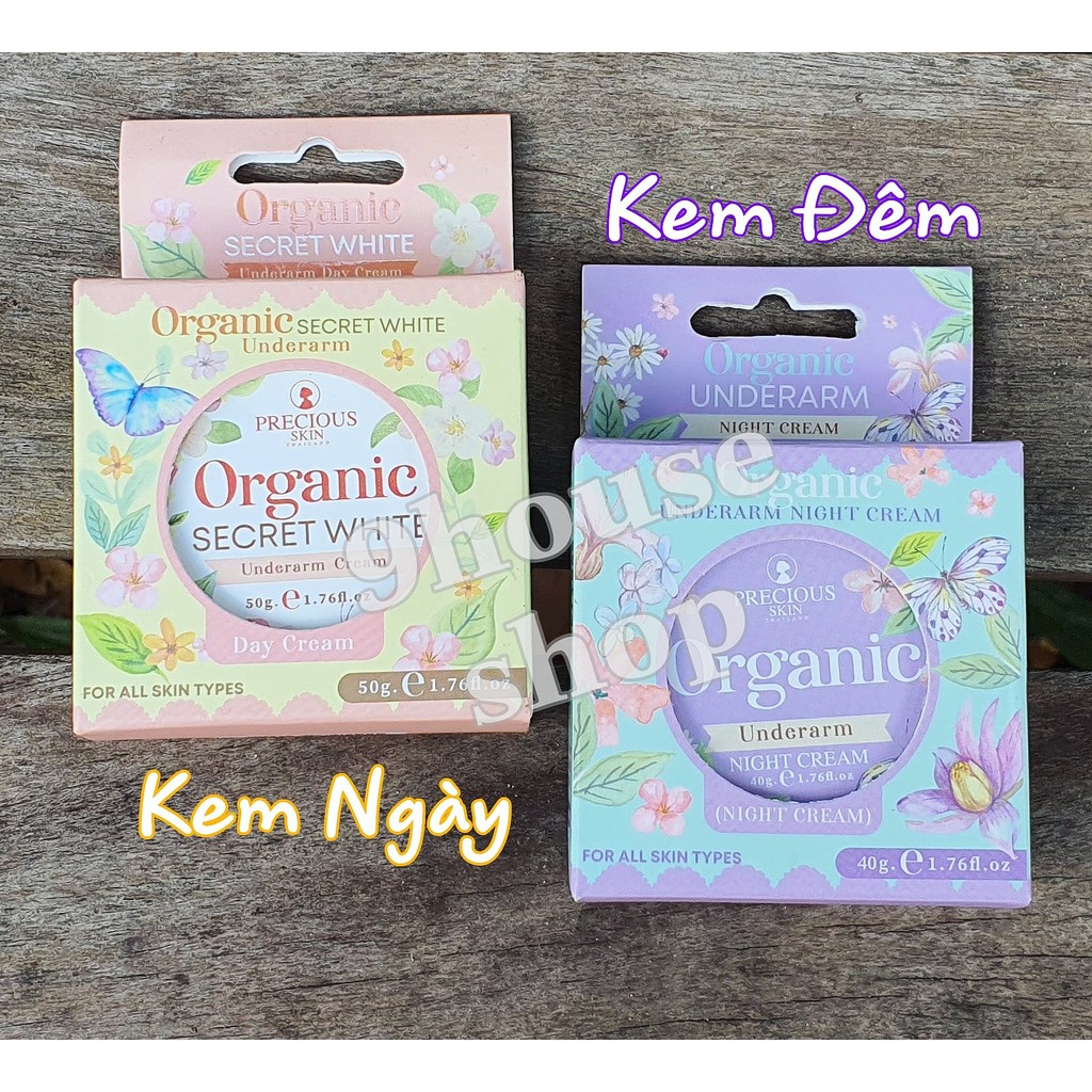 01 Kem dưỡng nách Organic Secret White Underarm Cream Thái Lan 50g