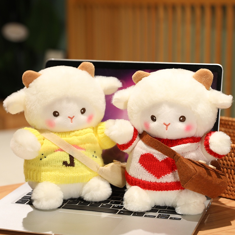 Cừu Nhồi Bông Mềm Mại Dễ Thương Dùng Làm Quà Tặng Giáng Sinh