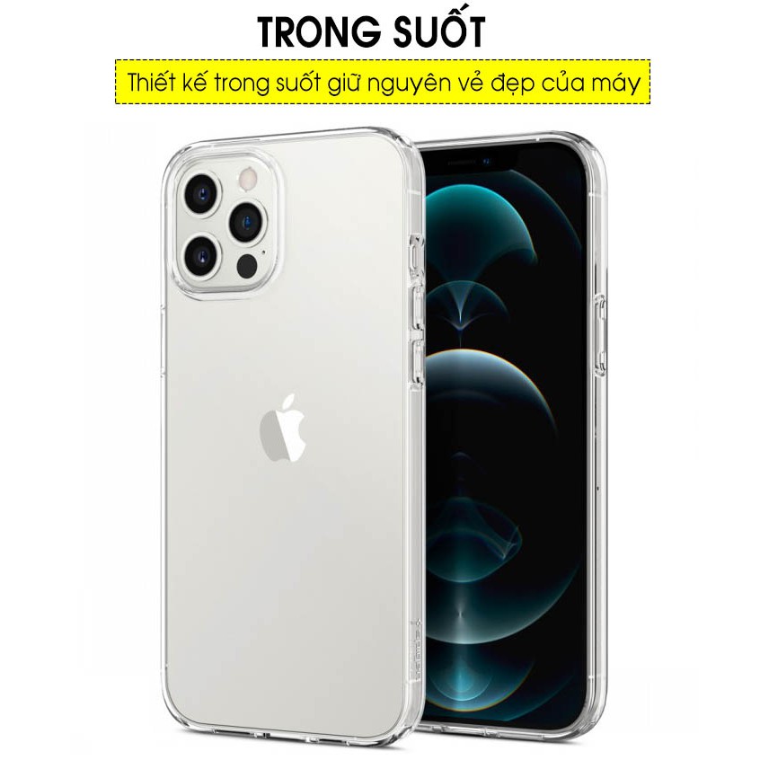 Ốp lưng iPhone 12 Pro Max / 12 / 12 Pro / 12 Mini Spigen Liquid Crystal - Hàng Chính Hãng