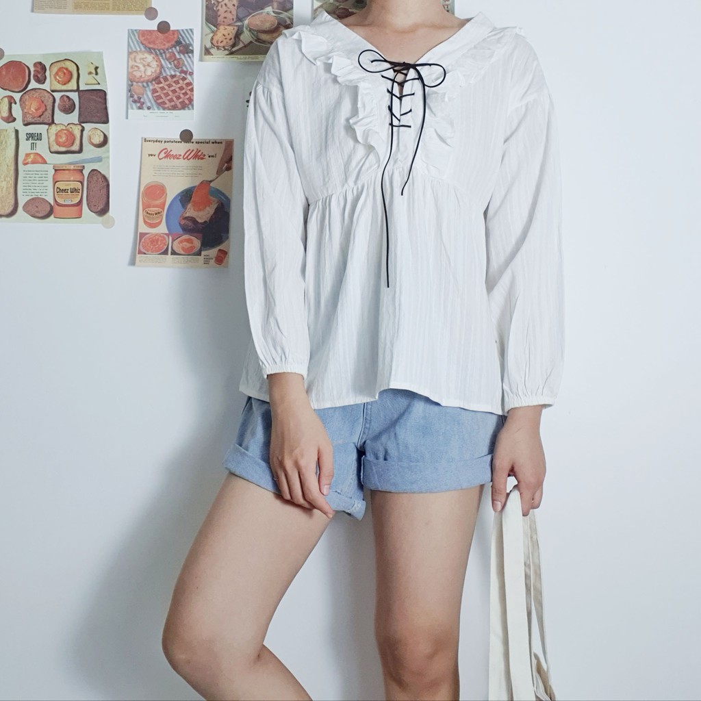 Áo Babydoll Đan Dây - Penguin House (Tất cả hình shop tự chụp)