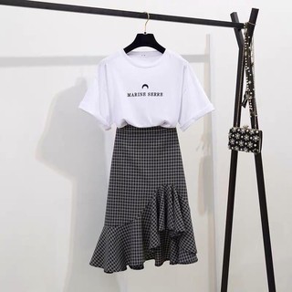 (hàng order) Chân váy đuôi cá kẻ caro