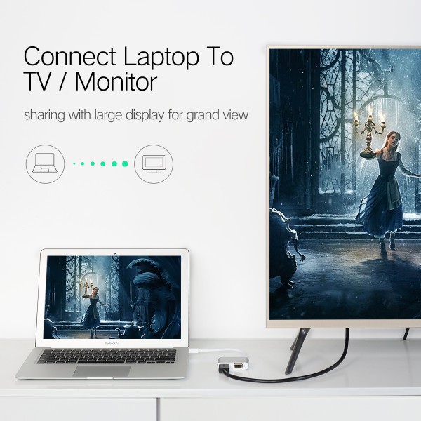 Cổng Chuyển Đổi Mini DisplayPort Sang HDMI + VGA Ugreen
