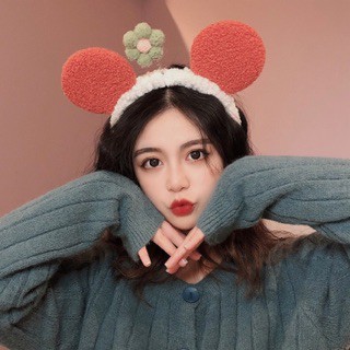 Băng đô cài tóc nữ tai Mickey lò xo hoa xinh - CT004 LANA QUEEN