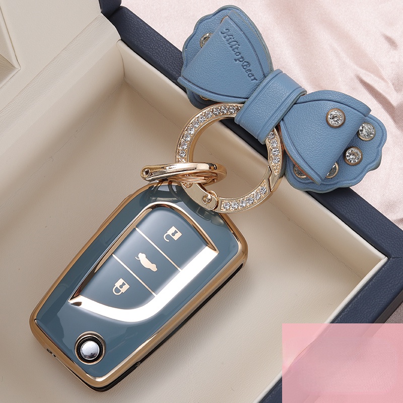 Vỏ Chìa Khóa Điều Khiển Từ Xa Bằng TPU Cho Toyota yaris revo altis innova fortuner Auris Corolla Avensis Verso Aygo Highlander Camry Scion TC IM RAV4 Ring Giá Đỡ